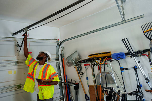 Professional Garage Door Panel Replacement technician working in Newtown, PA